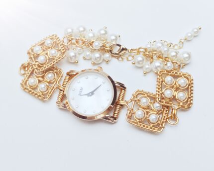 Wholesale Handmade Mix Color wire wrap  pearl beads watches 10 pcs per lot