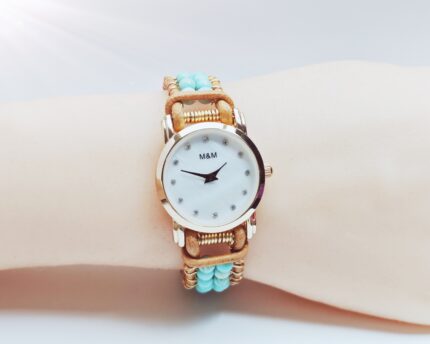 Wholesale Handmade Mix Color wire wrap leather beads watches 10 pcs per lot