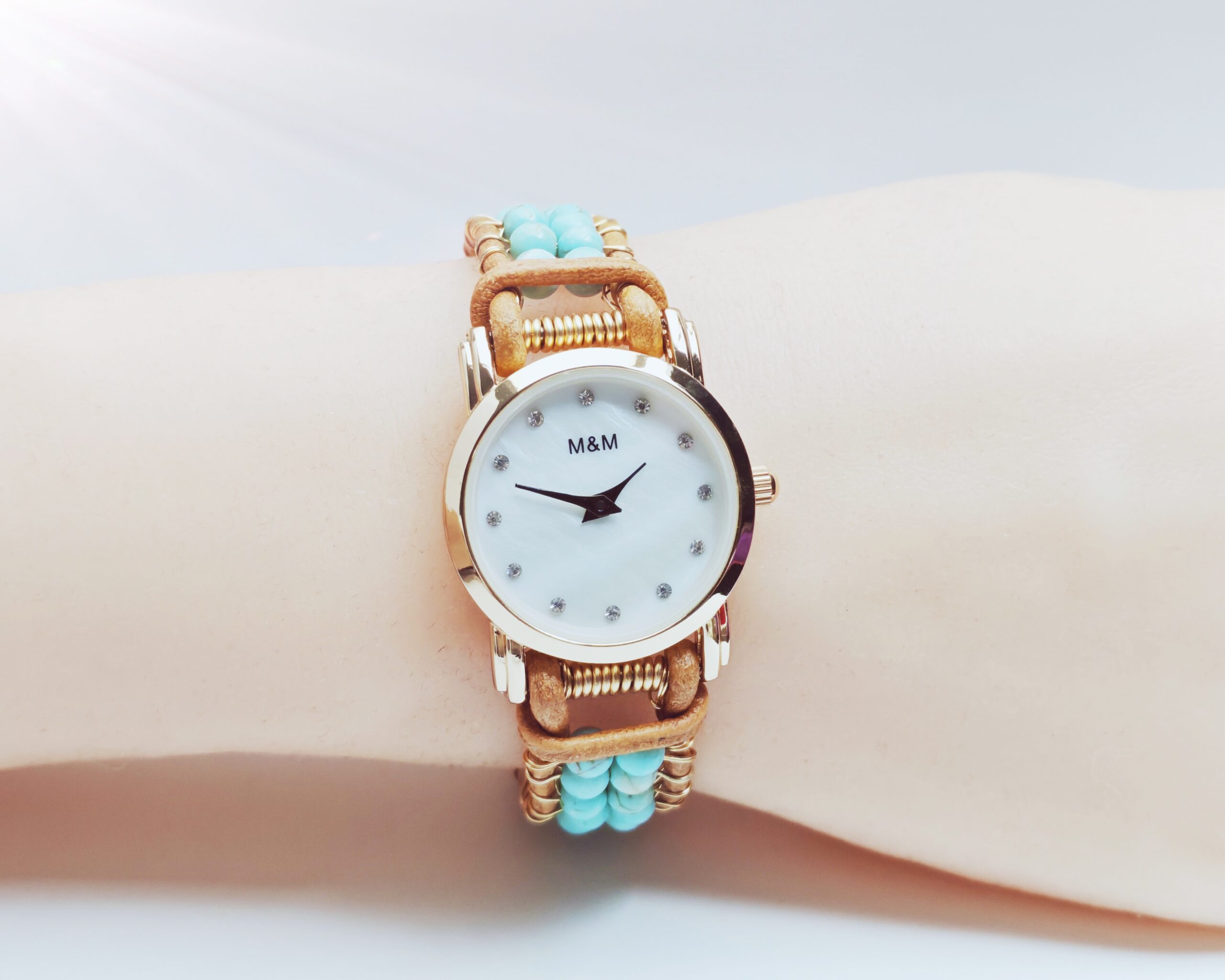 IMG_20251013_012615_edit_96600120028513 Wholesale Handmade Mix Color wire wrap leather beads watches 10 pcs per lot - Image 1