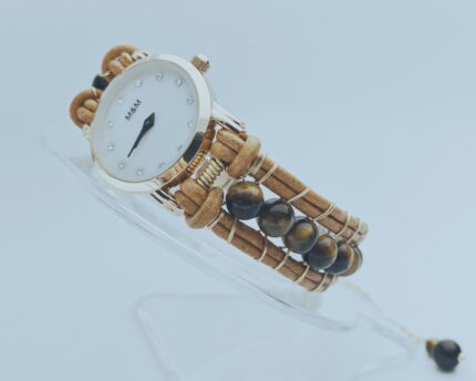 Wholesale Handmade Mix Color wire wrap leather beads watches 10 pcs per lot