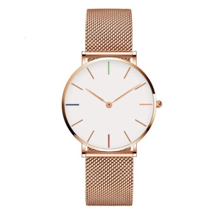 MW363A Stainless Steel Strap Rose Gold Waterproof Watches MOQ 30 pcs with your logo on
