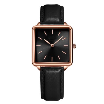 MW108E  Leather Strap Rose Gold Waterproof Watches MOQ 30 pcs with your logo on