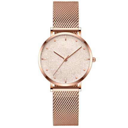 MW364A Stainless Steel Strap Gold Waterproof Watches MOQ 30 pcs with your logo on