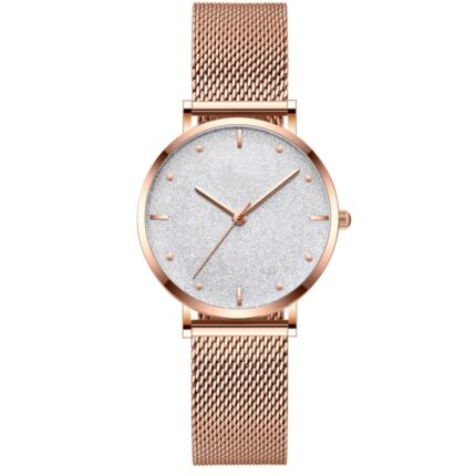 MW364D Stainless Steel Strap Rose Gold Waterproof Watches MOQ 30 pcs with your logo on