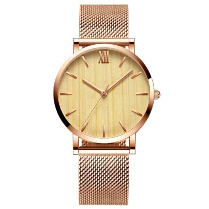 MW366B Stainless Steel  Strap Rose Gold Waterproof Watches MOQ 30 pcs with your logo on