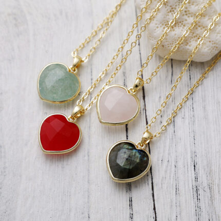 Wholesale gem stone necklace mix color 10 pcs per lot